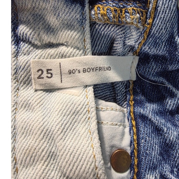 Pacsun 90s Boyfriend Jeans Light Wash Bleach Tie Dye Denim Size 25 - Picture 5 of 14